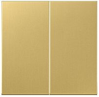 Лицевая панель Jung LS990 metal для 2-кл. выключателя латунь картинка